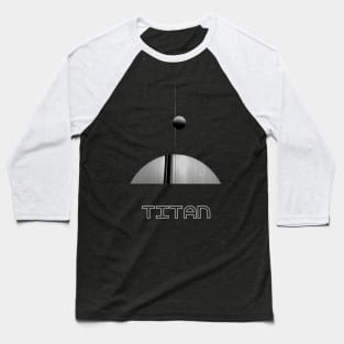 Saturn’s Rings and Titan Baseball T-Shirt